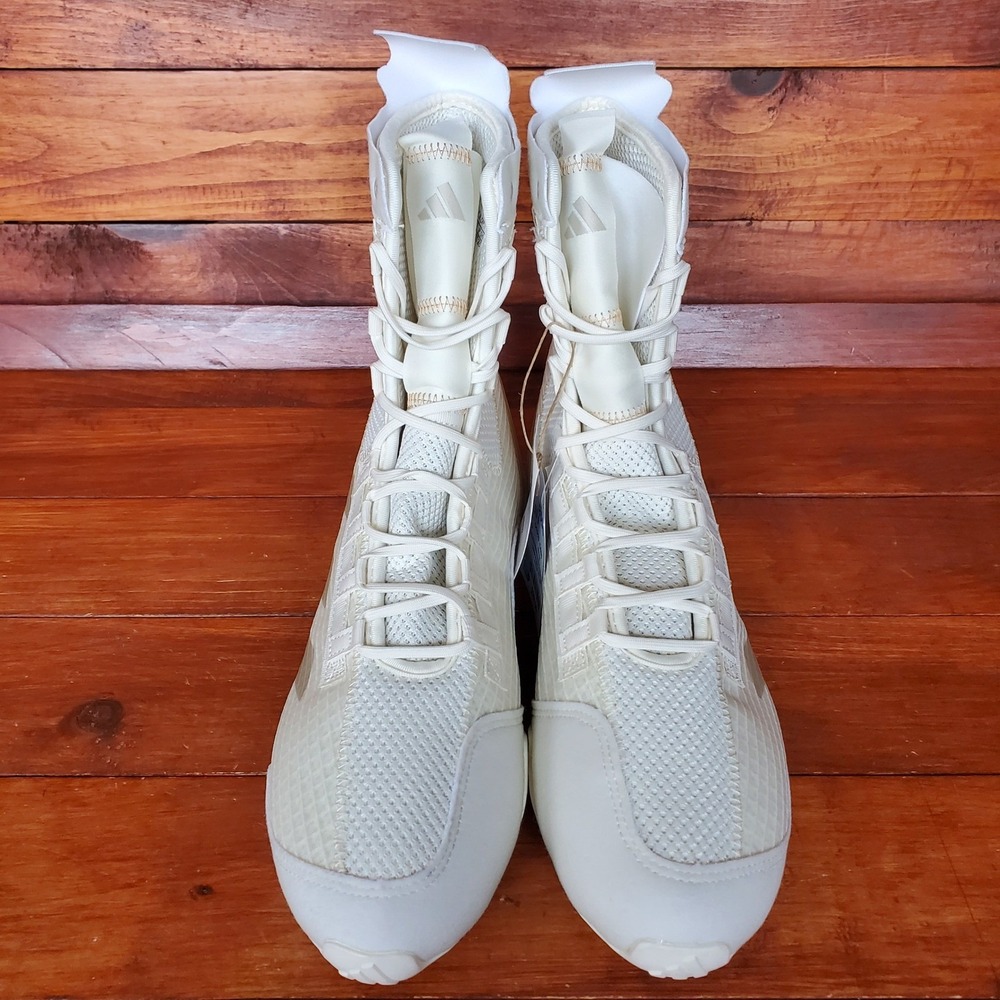 Adidas Speedex 23 Boxing Shoes‎ Men 7 Women 8 Off White Gold High Top New - Picture 4 of 8